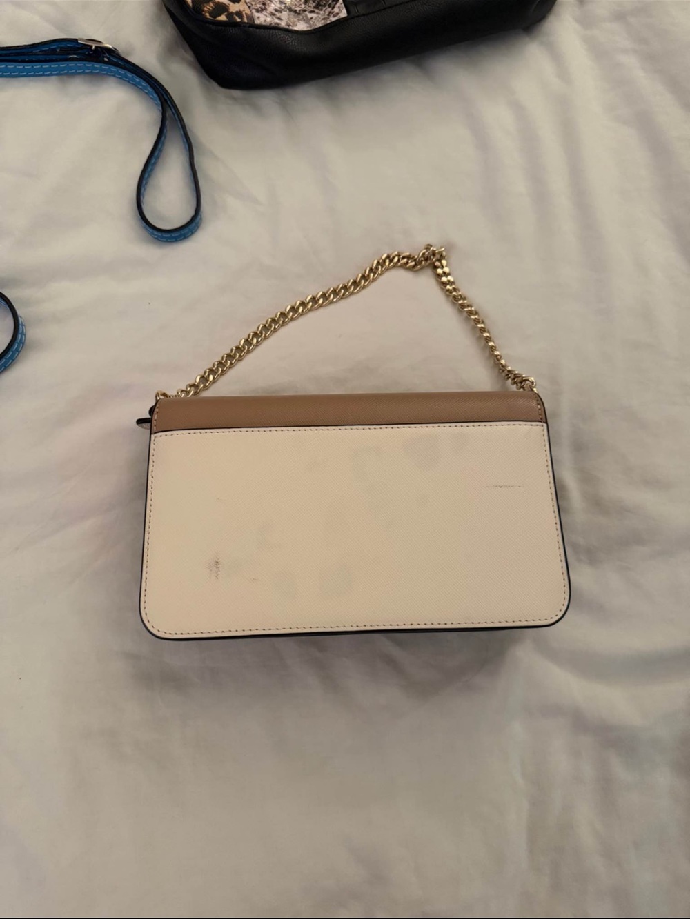 kate spade Two-Tone Tan and Cream Chain-Handle Shoulder Bag - Picture 2 of 3